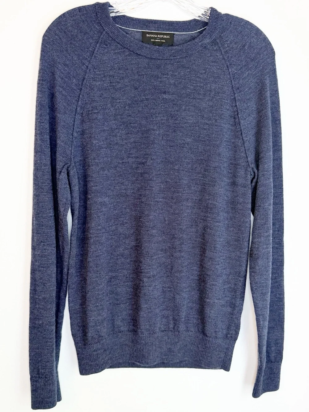 Banana Republic Men’s Heather Navy Crewneck Sweater
